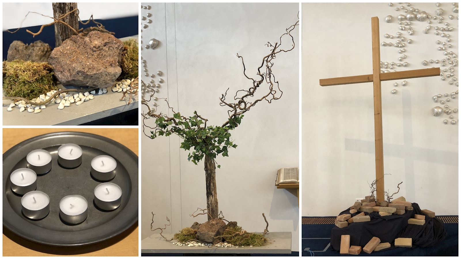 Symbolische bloemschikking Pasen 2023 Goede Vrijdag